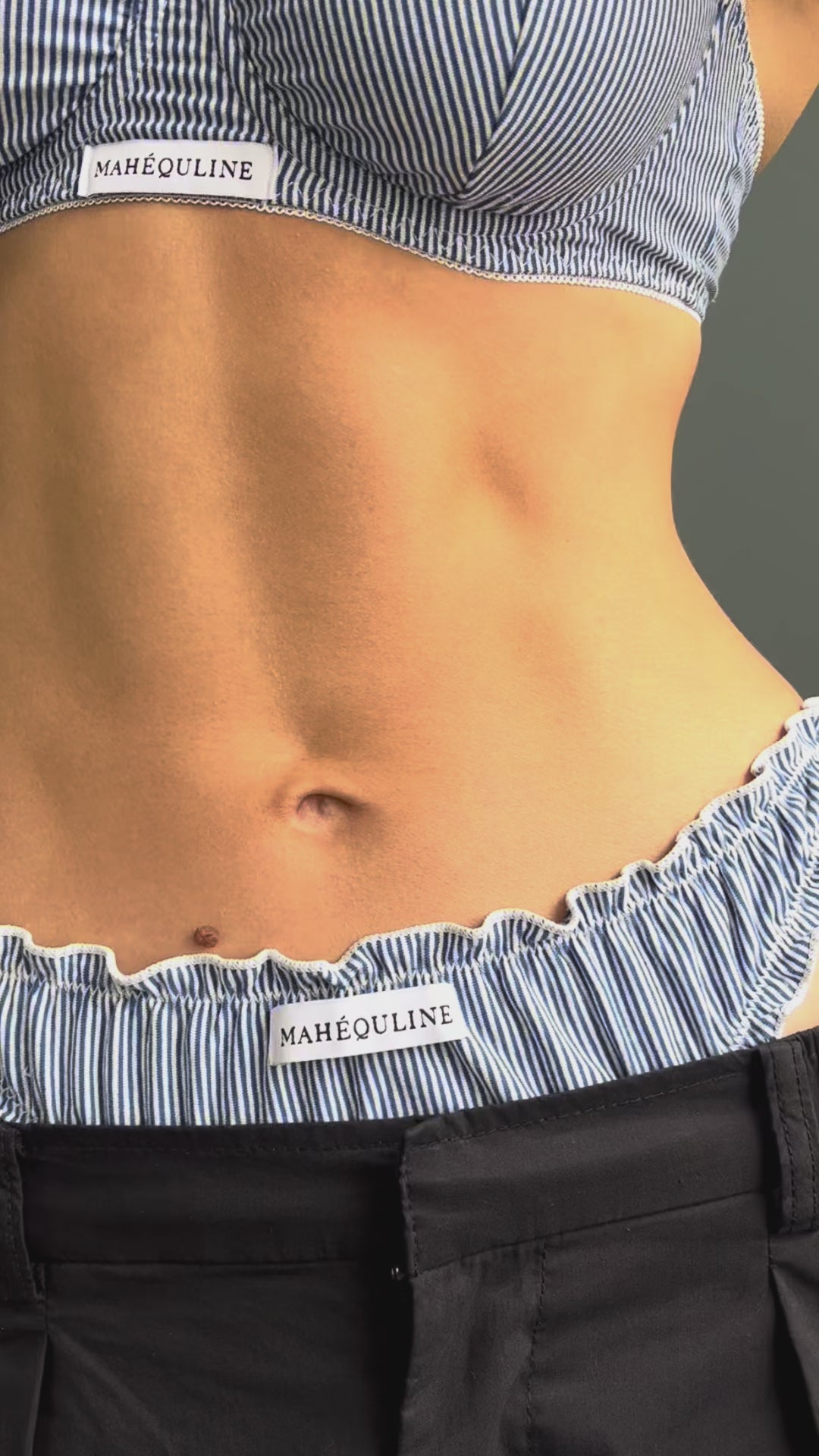 Orion Ruffled Cotton Thong