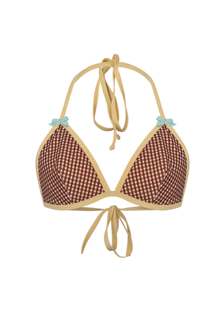 Cioccolato Blu Triangle Bikini Top