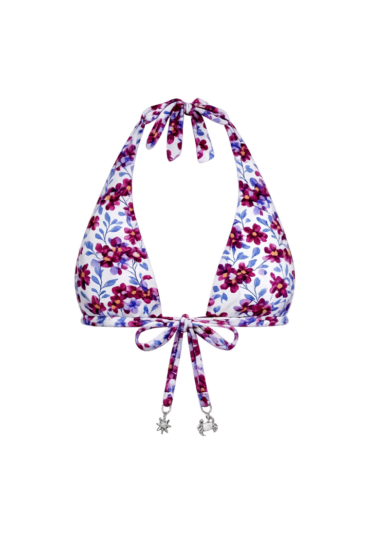 Cosmos Long Triangle Bikini Top