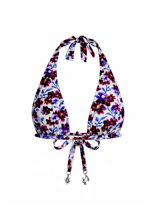 Cosmos Long Triangle Bikini Top